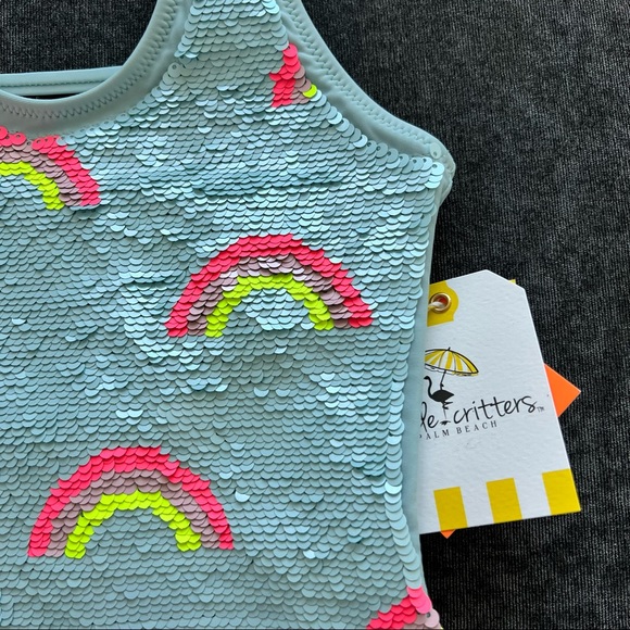 NWT Shade Critters Flippy Sequin Rainbow Swimsuit - Picture 3 of 10